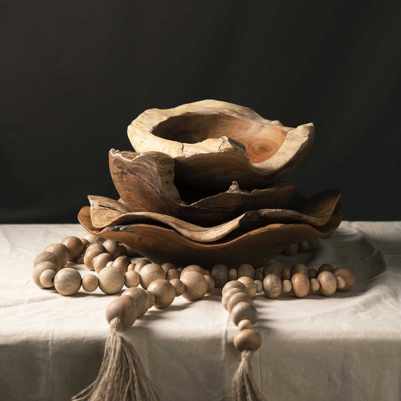 Bowl-lotus-teca-40cm