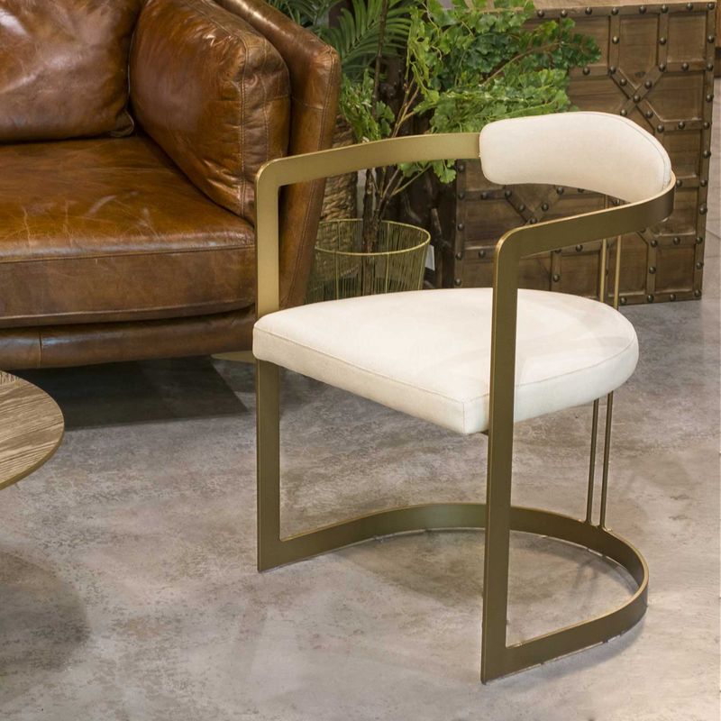 Silla-Arco-dorado-en-lino-beige