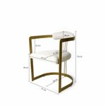 Silla-Arco-dorado-en-lino-beige