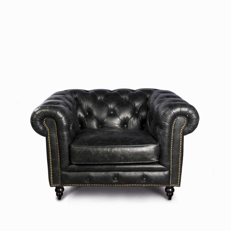 Sillon-cuero-capitoneado-negro