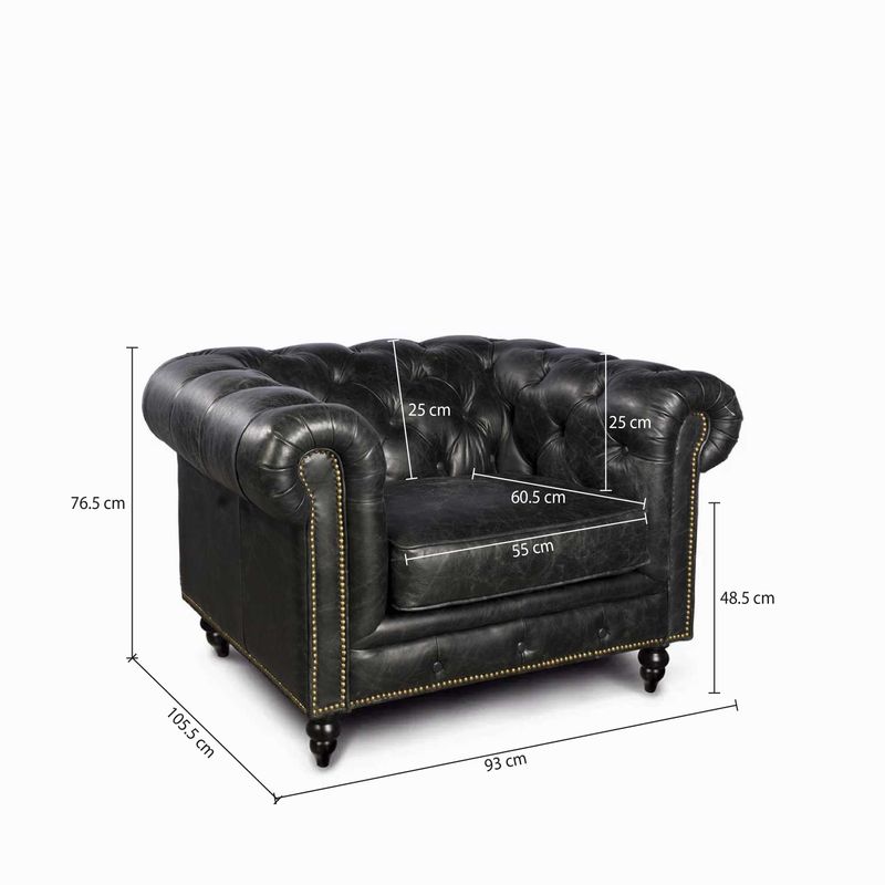 Sillon-cuero-capitoneado-negro