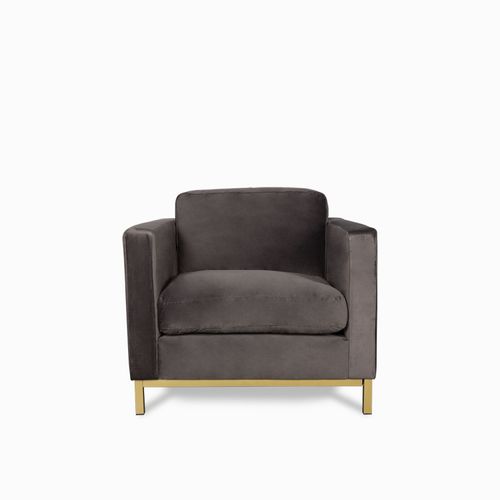 Poltrona Sorensen en velvet gris