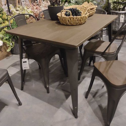 Mesa Industrial con madera gun
