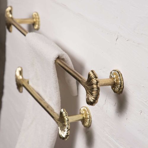 Soporte para toalla flor Brass