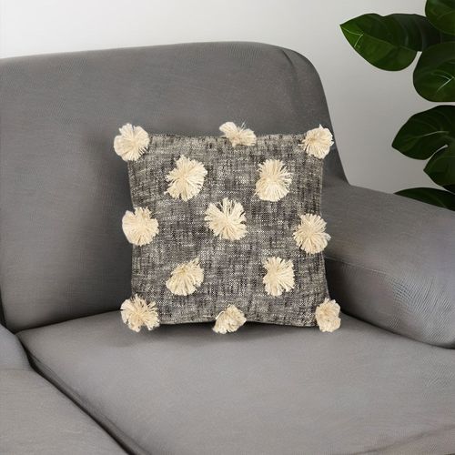 Cojín Pompones Beige