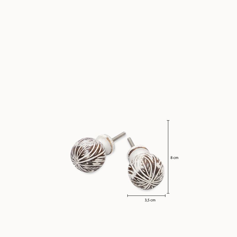 Pomo-flor-madera-wask-set-x-2