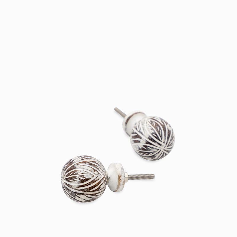 Pomo-flor-madera-wask-set-x-2