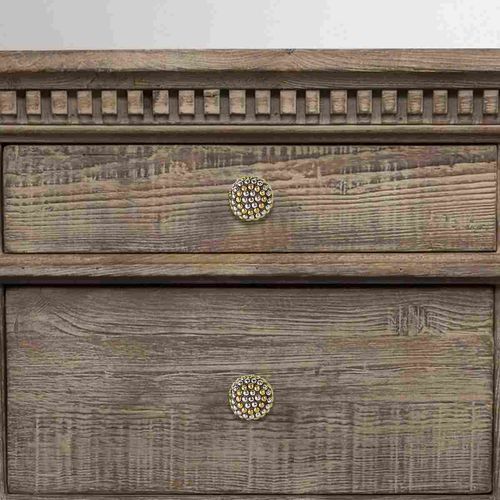 Pomo puntos metal plateado y dorado set x 2