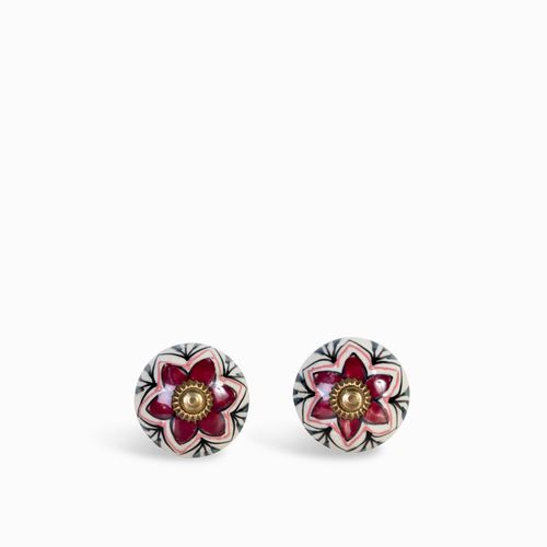 Pomo Flor Rosa Pastel set x 2