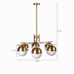 Lampara-Estrella-6-globos-Brass