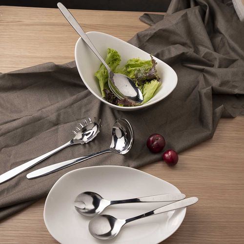 Servidor cuchara plateado