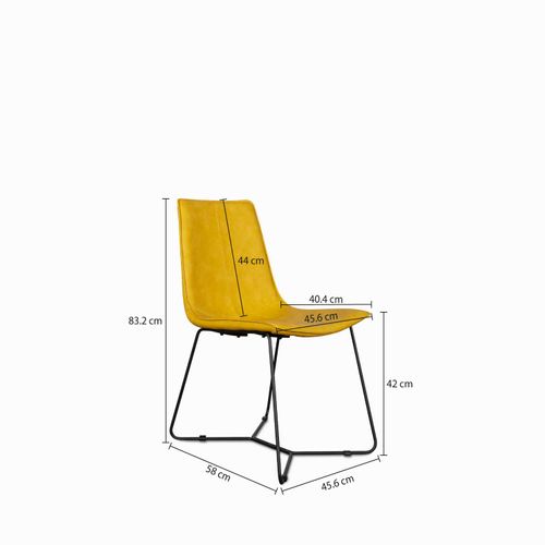 Silla de comedor Slope mostaza