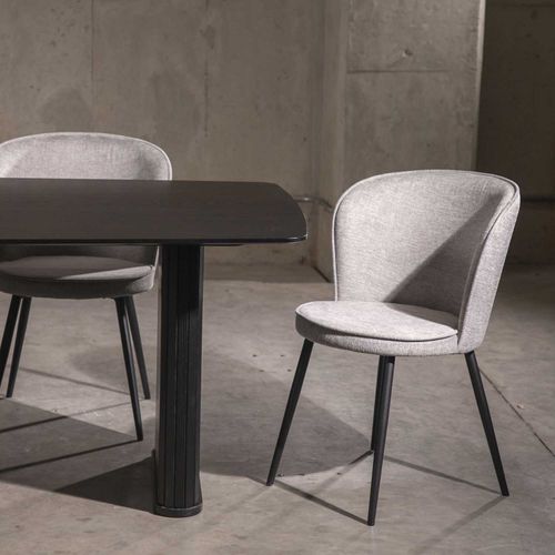 Silla de comedor Jenna gris claro 84x58x59