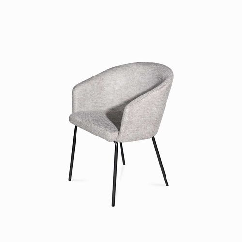 Silla de comedor Doha gris claro 84x49x57
