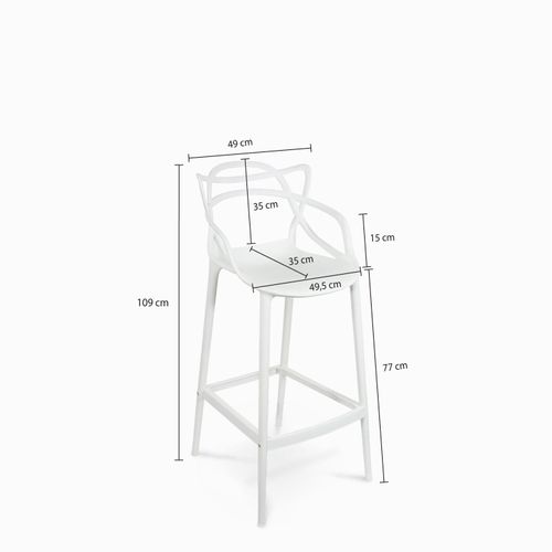 Silla bar York blanca