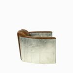 Silla-Cuero-metal-Vintage-miel