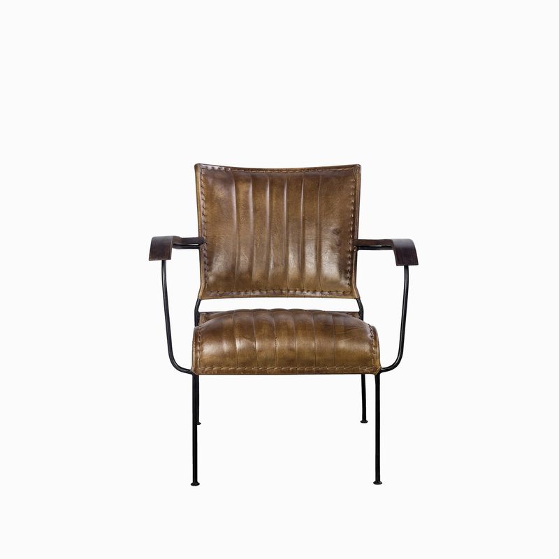 Silla-Rayas-en-hierro-y-cuero