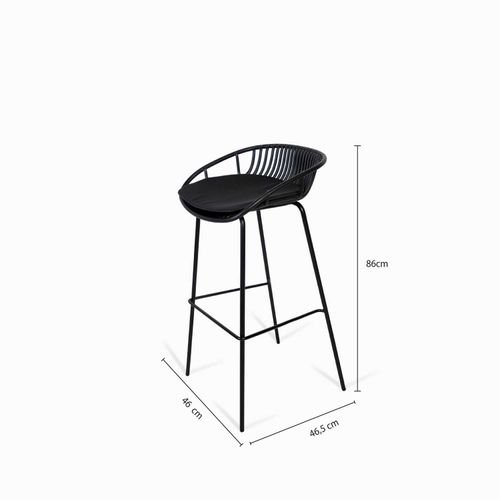 Silla Bar Lodi negra