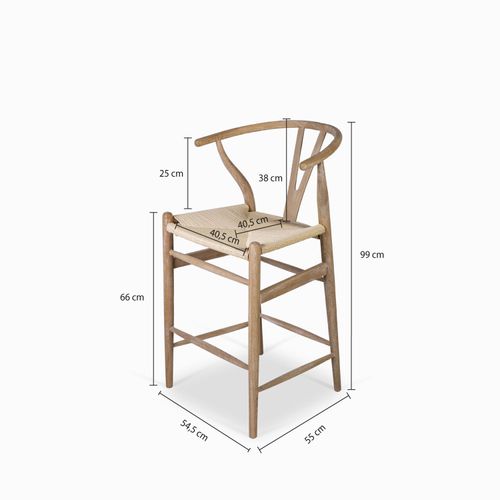 Silla bar con madera V