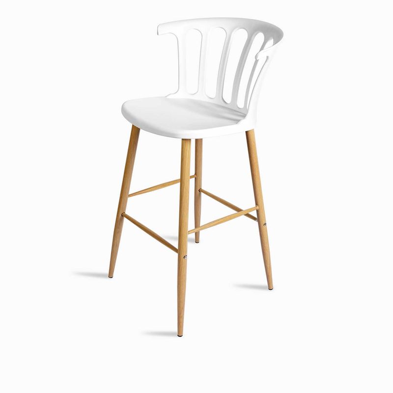 Silla-bar-rail-redonda-blanca