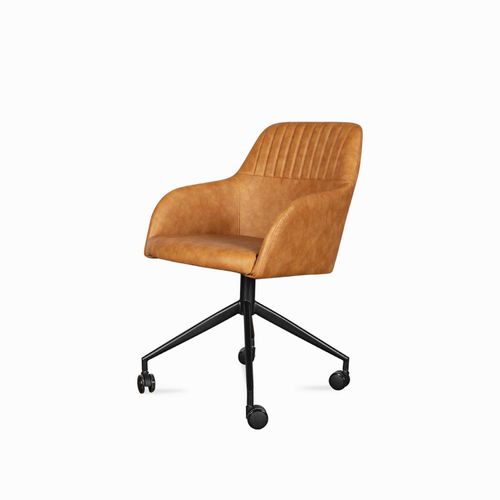 Silla Ellis escritorio con ruedas miel