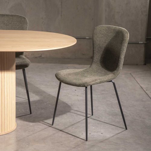 Silla de comedor Konna verde olivo 85x48x56