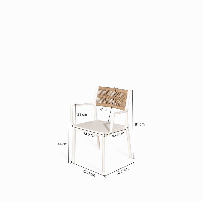 Silla-brazos-blanca-con-espaldar-cuerdas-cafe