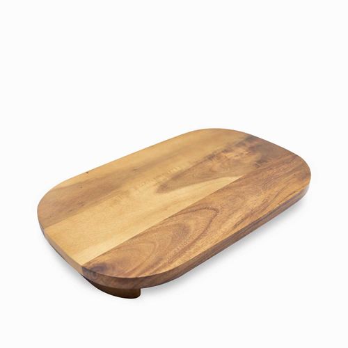 Tabla oval en acacia con patas 36cm