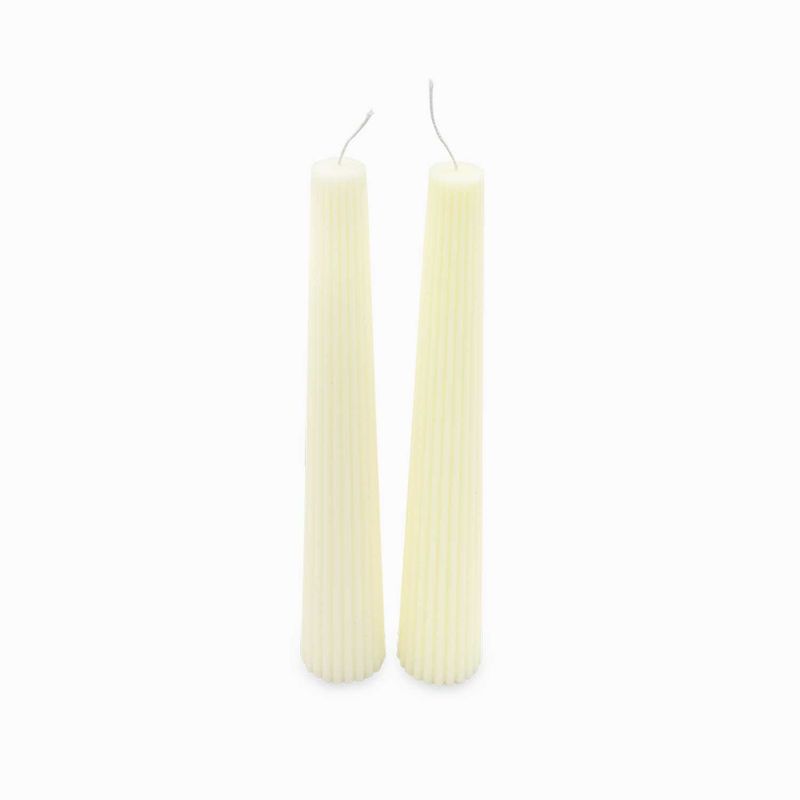 Velas-Tower-ivory-23cm-set-x2