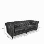 Sofa-Cuero-3-puestos-capitoneado-negro