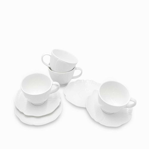 Pocillo y plato Agnes 200ml setx4