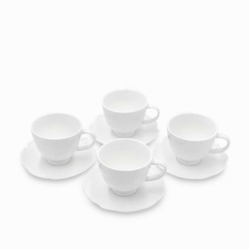Pocillo y plato Agnes 200ml setx4