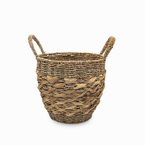 Canasta Kalum fibra natural m 28x30cm