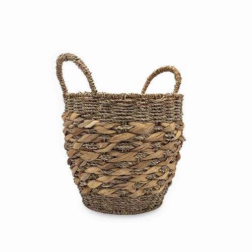 Canasta Kalum fibra natural m 28x30cm