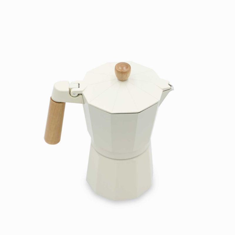 Cafetera-moka-9-tazas-blanca-mango-en-madera