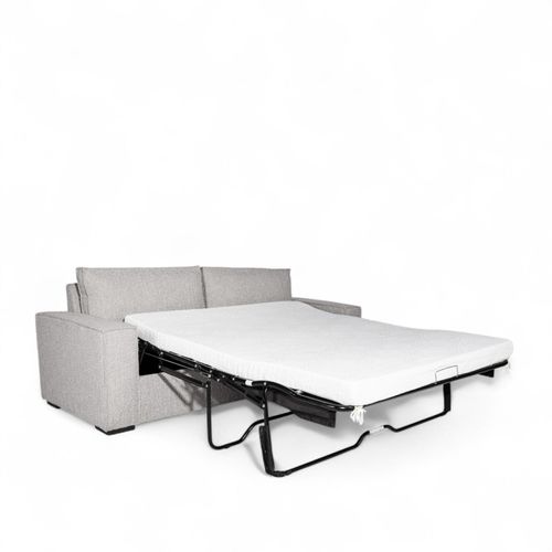 Sofá cama Agora gris boucle 89x217x85