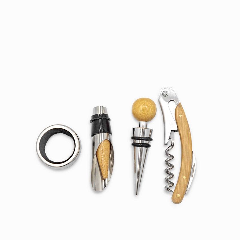 Kit-vino-caja-bambu-redonda-set-x4