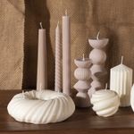 Velas-Tower-beige-23cm-set-x2