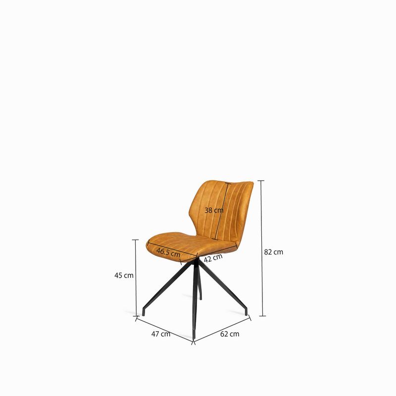 Silla-comedor-lineas-pata-Asterisco-miel