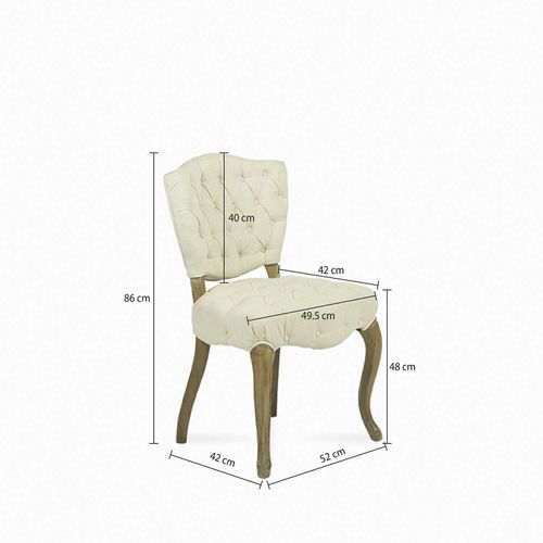 Silla de comedor capitoneada