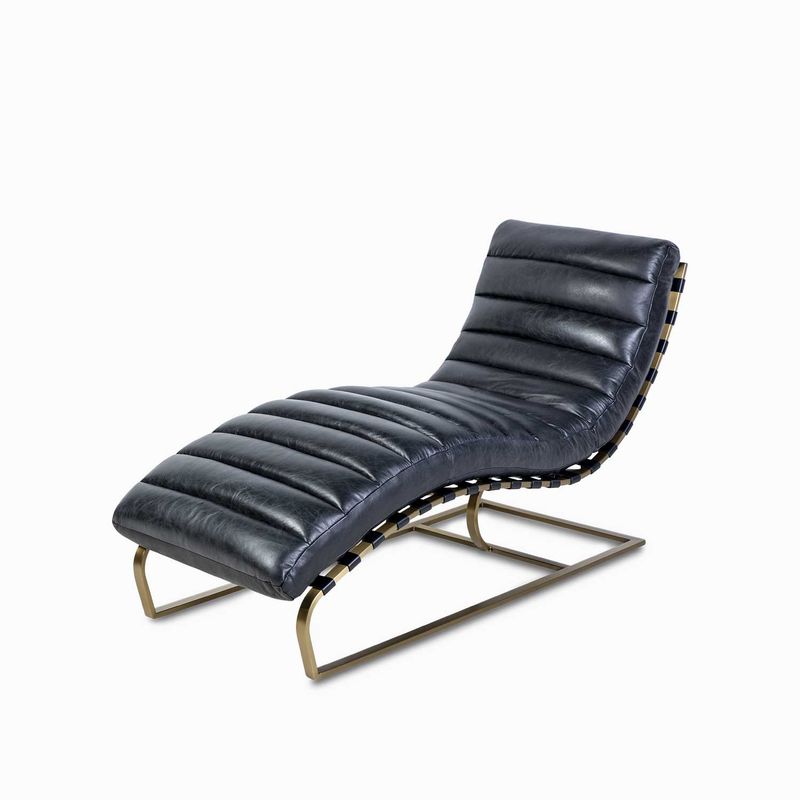 Silla-cuero-Relax-negra-pata-dorada