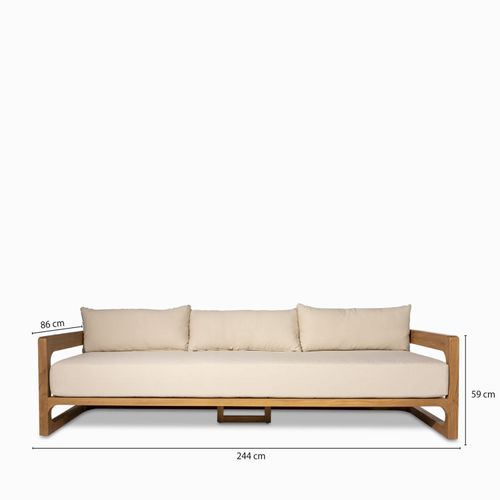 Sofá 3 puestos Florencia Beige