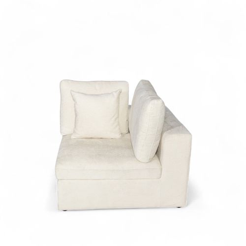 Modular laurent esquina beige peludo 60x100x100