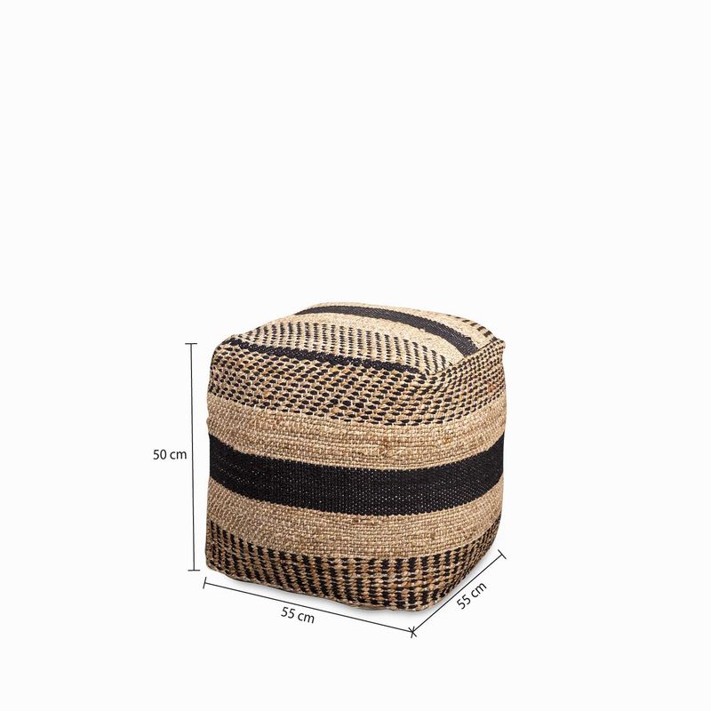 Puff-yute-lineas-negras-40x40cm