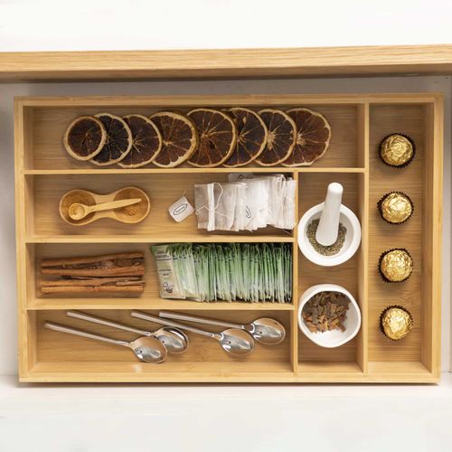 Caja para cubiertos en bambú