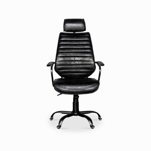Silla de escritorio cuero negra