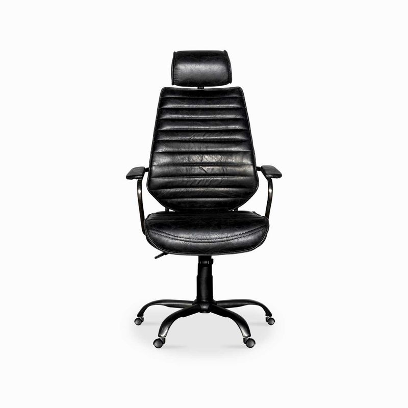 Silla-Cuero-Escritorio-negra