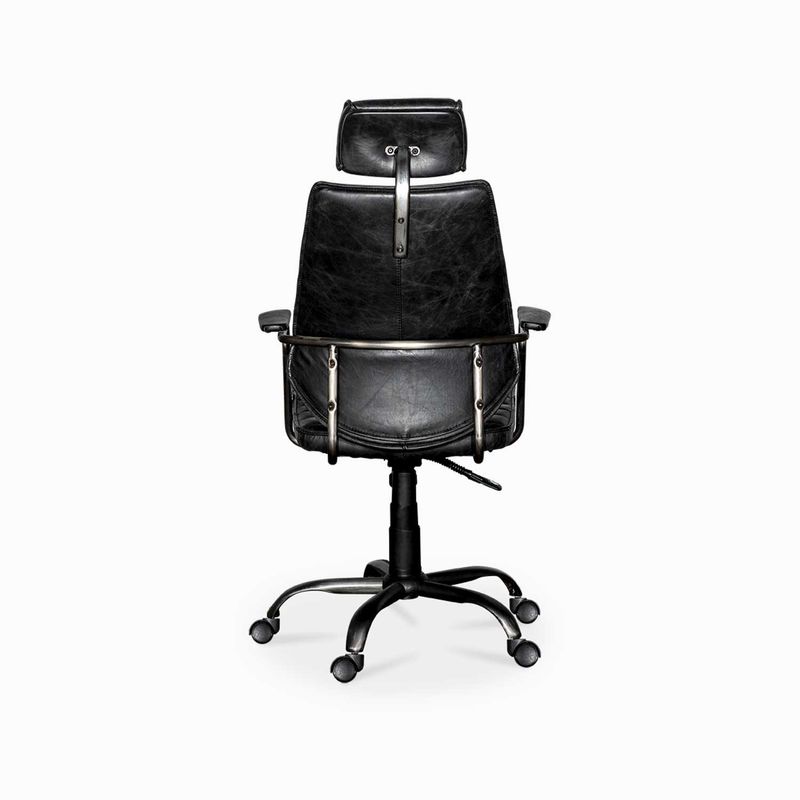 Silla-Cuero-Escritorio-negra