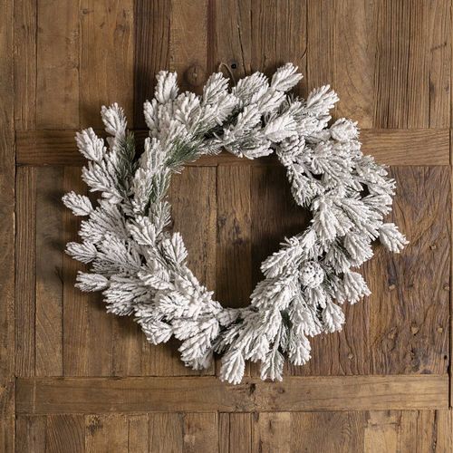 Corona pinos nieve 60cm