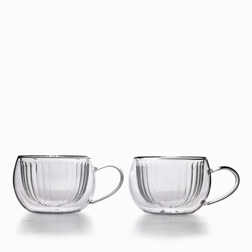 Mug doble pared rayas 250ml setx2